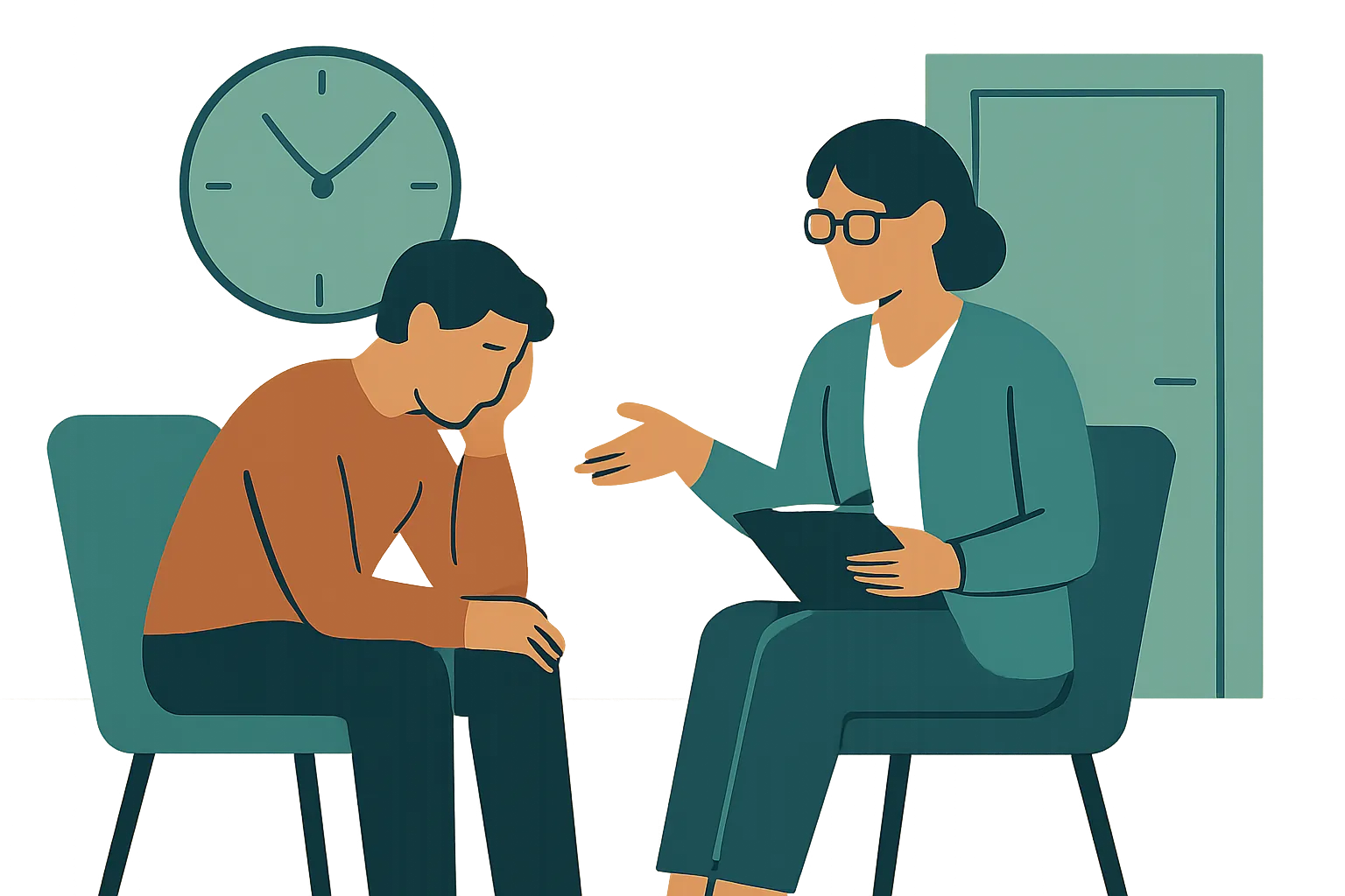 상담 후반부(40분) 시간 관리: "이제 새로운 얘기는 다음 시간에 할까요?" 종결 멘트
